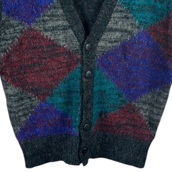 Vintage Mohair Blend Sweater Vest Button Down Size L - Picture 5 of 8